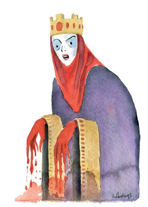 Lady MacBeth 5" x 7" ink & Watercolor | 2013