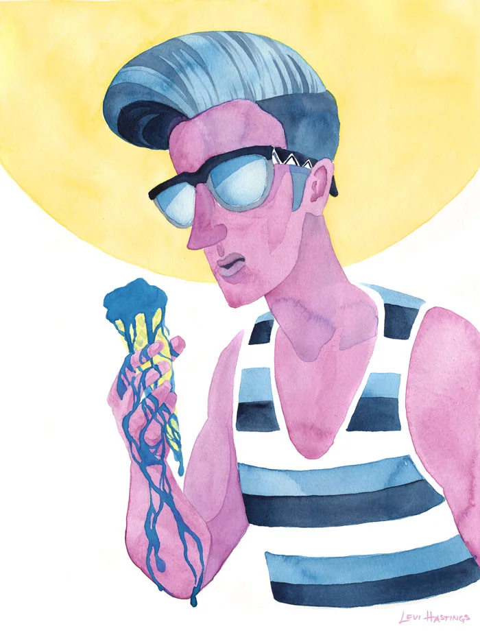 The Moment Was Lost11" x 14" Watercolor