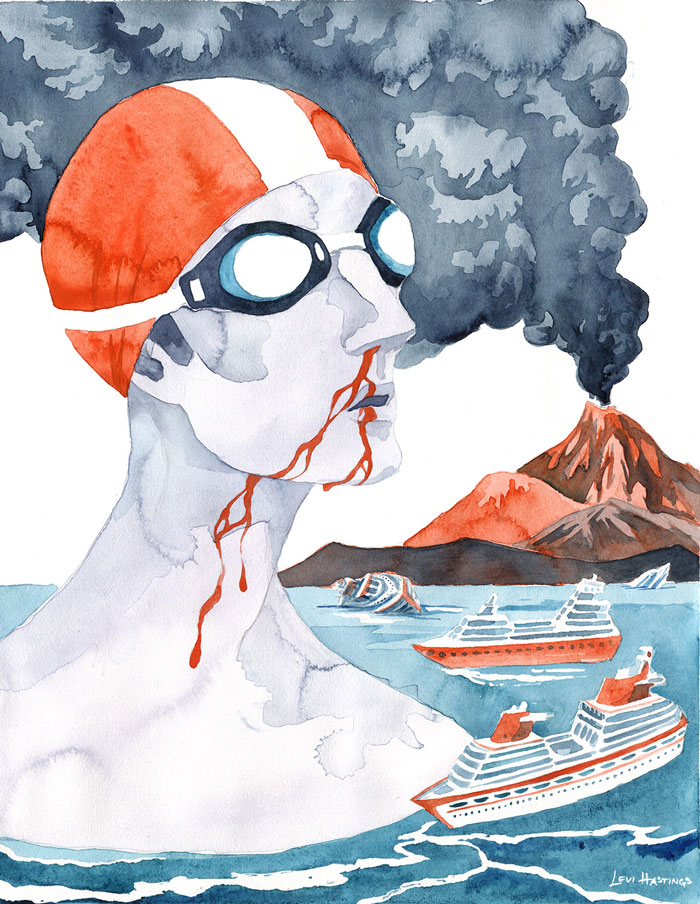 Subduction Zone11x14 Watercolor