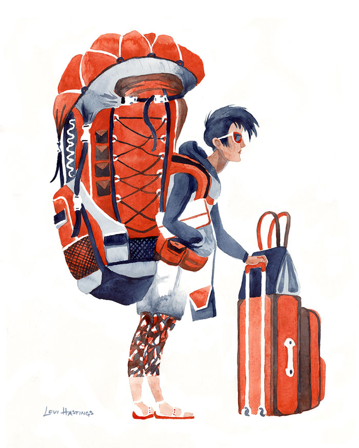 Carry-On11" x 14" Watercolor