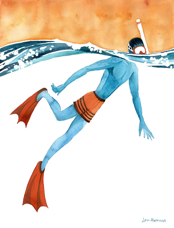 Surface Temperature11" x 14" Watercolor