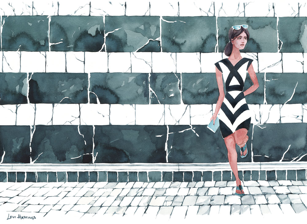 Side StreetWatercolor 16" x 20"