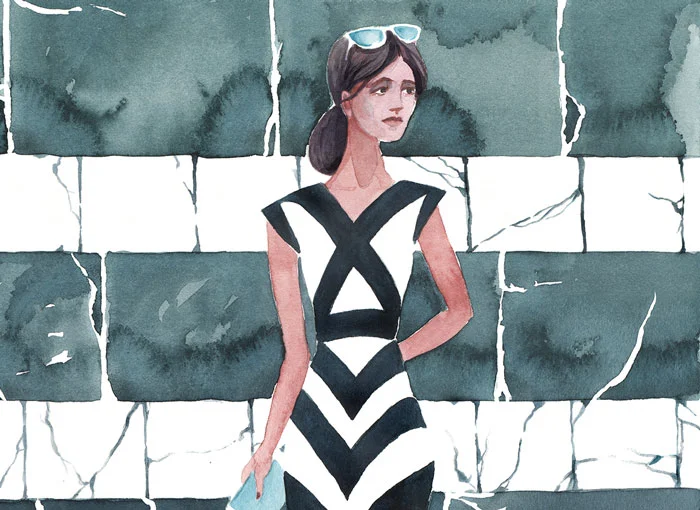 Side Street (detail)Watercolor 16" x 20"