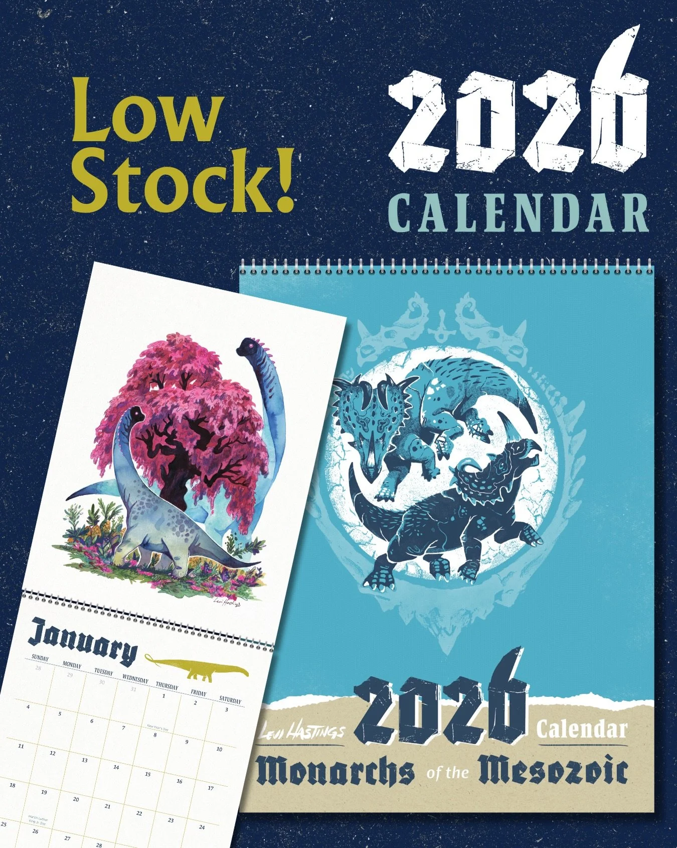 These dinos are endangered!! Less than 25 calendars remain available, and there&rsquo;s only a few days left to place your orders in time for holiday delivery! Bring them home while there&rsquo;s still time. 

Tuesday, December 16th is the last day t