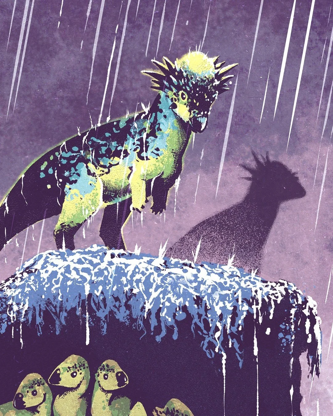 Another day, another deluge. With the Spring Equinox upon us, right alongside #FossilFriday, It felt like the perfect time to repost the March illustration from my paleoart calendar. False spring > third winter is the typical pattern in the pacifi