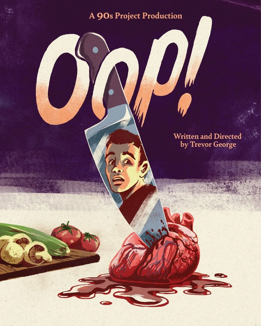 A few of months back I had the pleasure of illustrating this poster for a short horror/comedy film by a queer writer/director, @trevgeorge. I enjoyed the idea of a dinner date gone horribly wrong, and any excuse to render a bloody human heart...