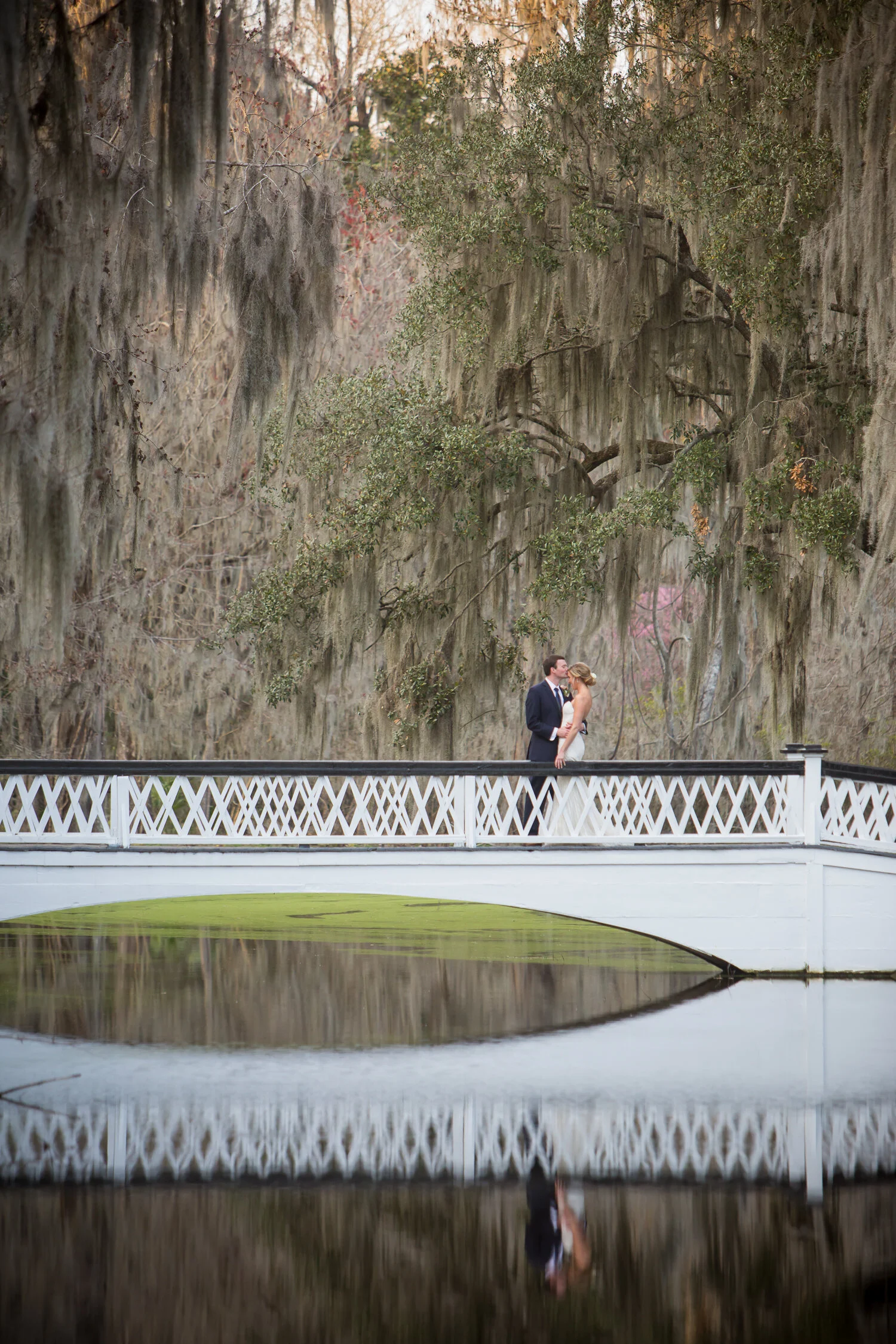 Bride and groom at outdoor wedding in Lowcountry