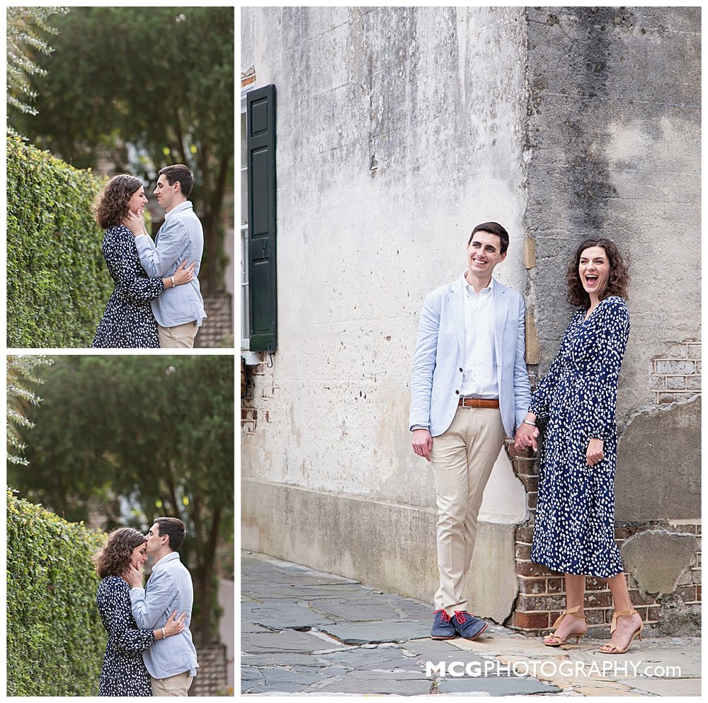historic downtown Charleston engagement session