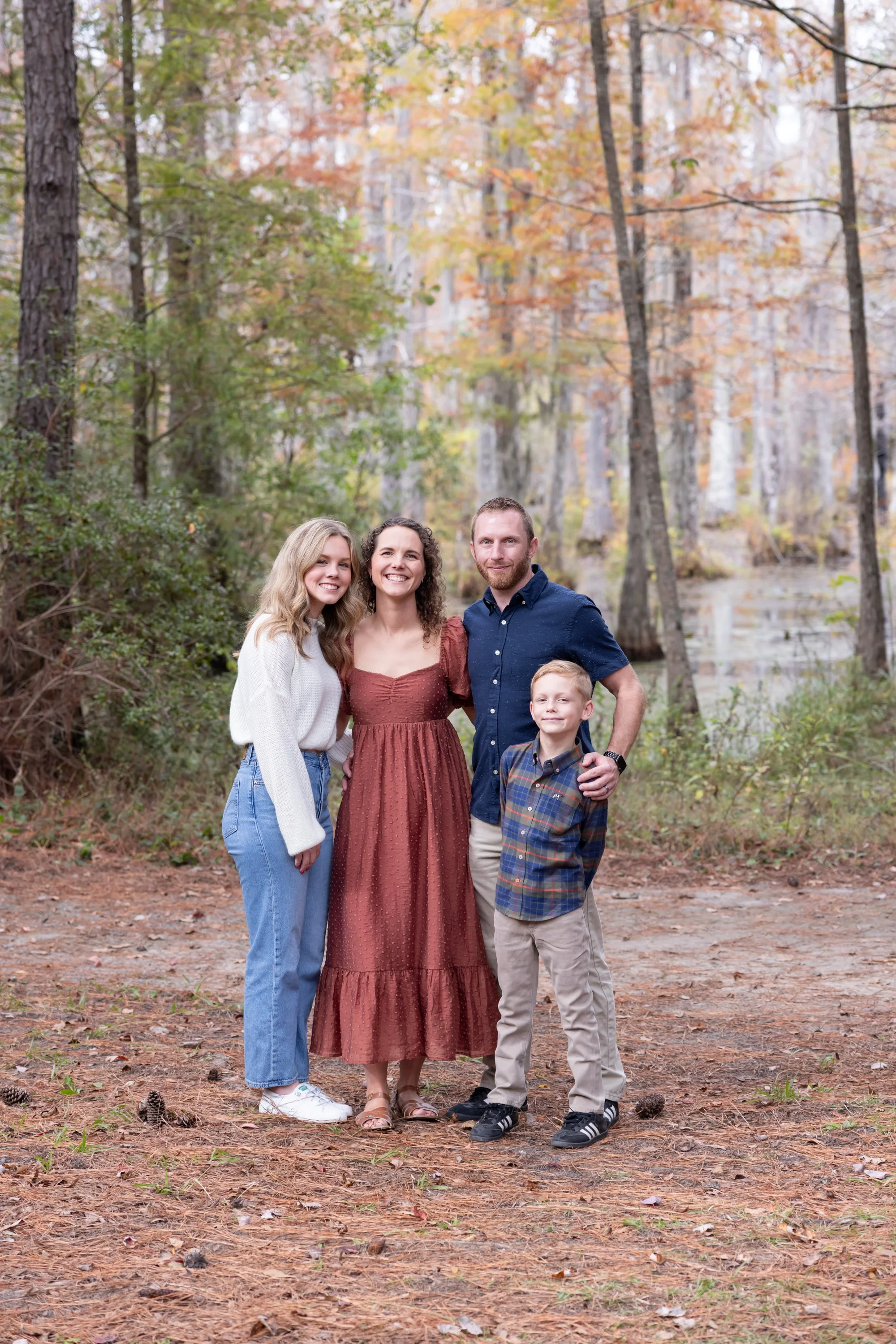 fall family portrait at cypress gardens