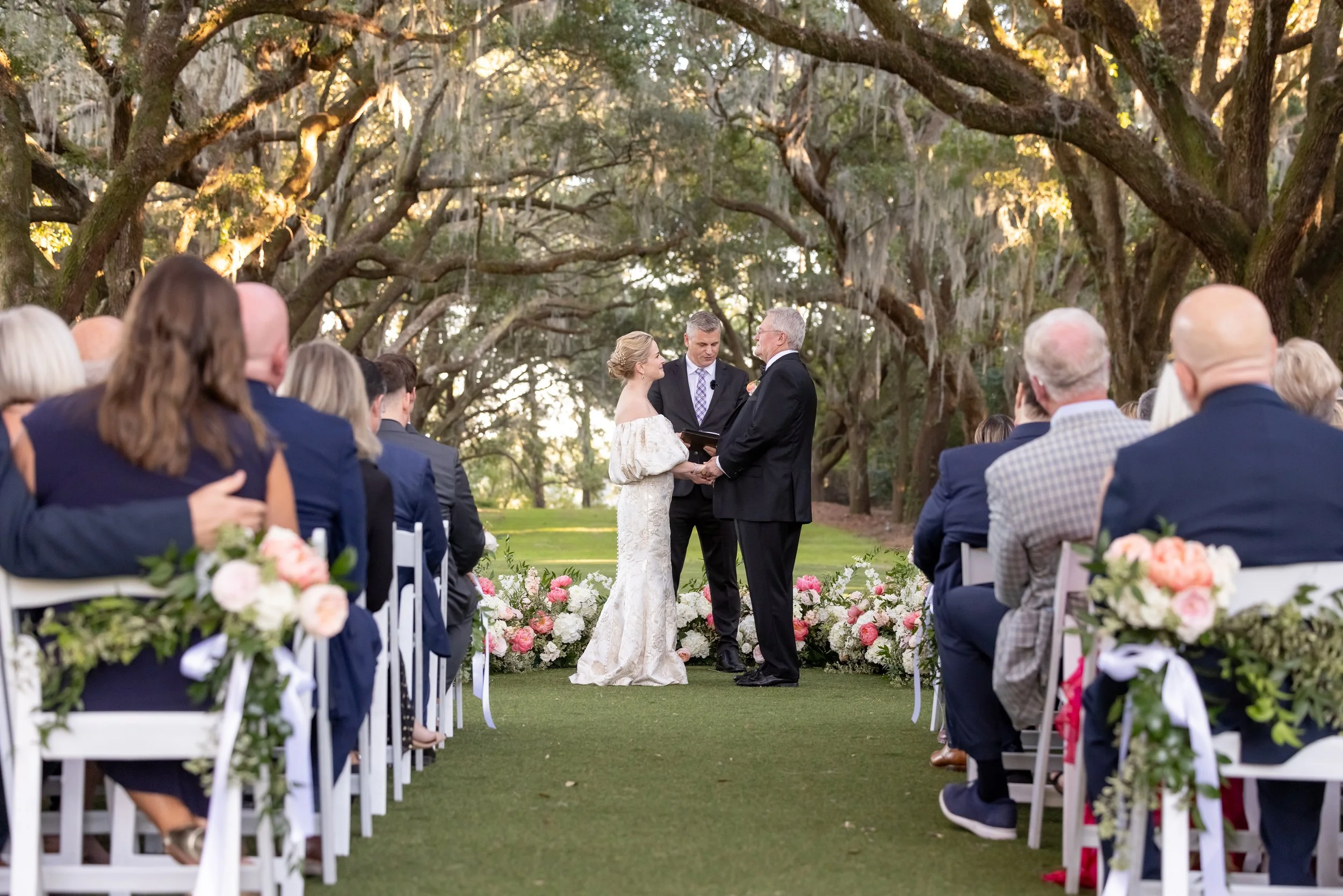 ceremony under the live oak alley