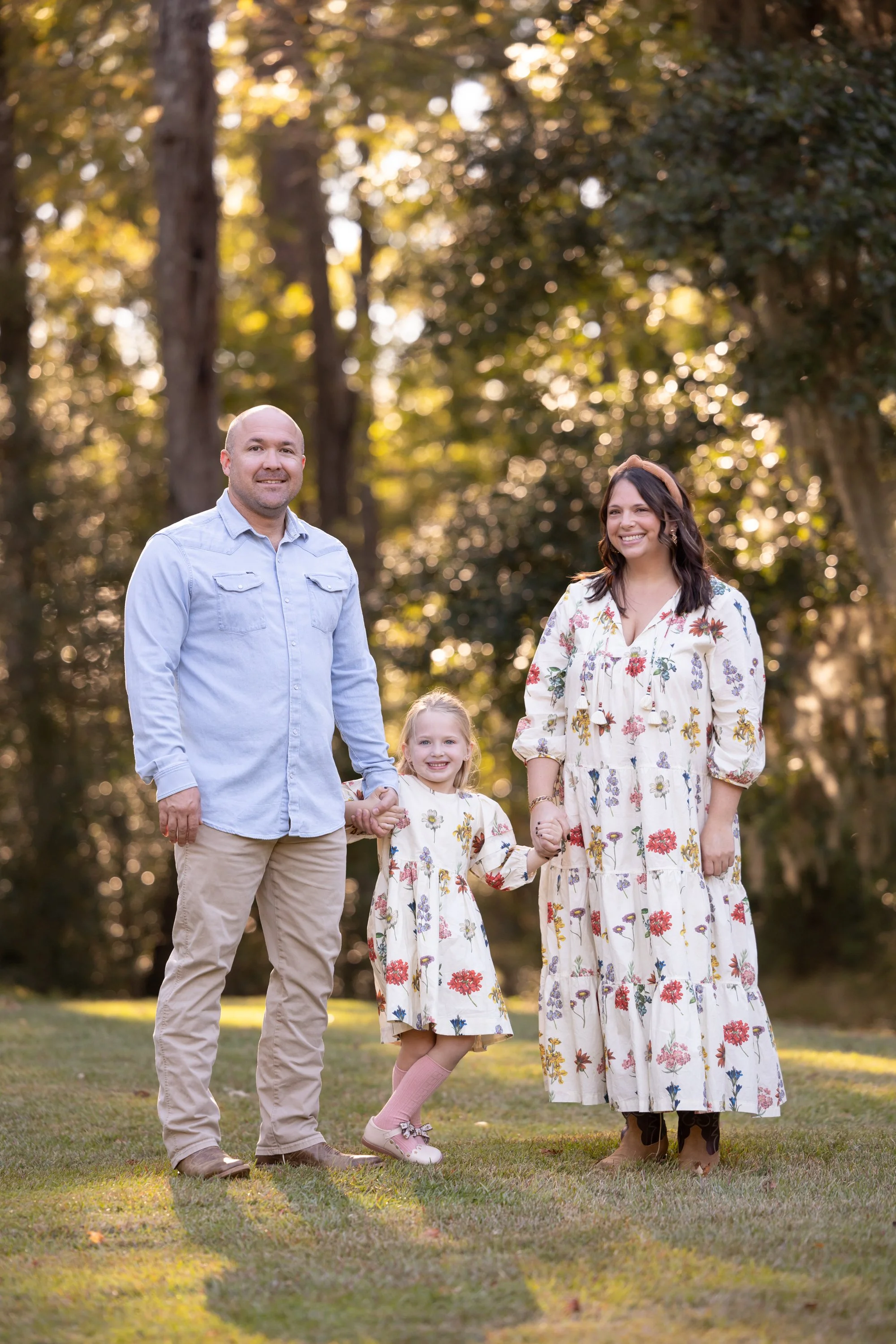woodsy family of three
