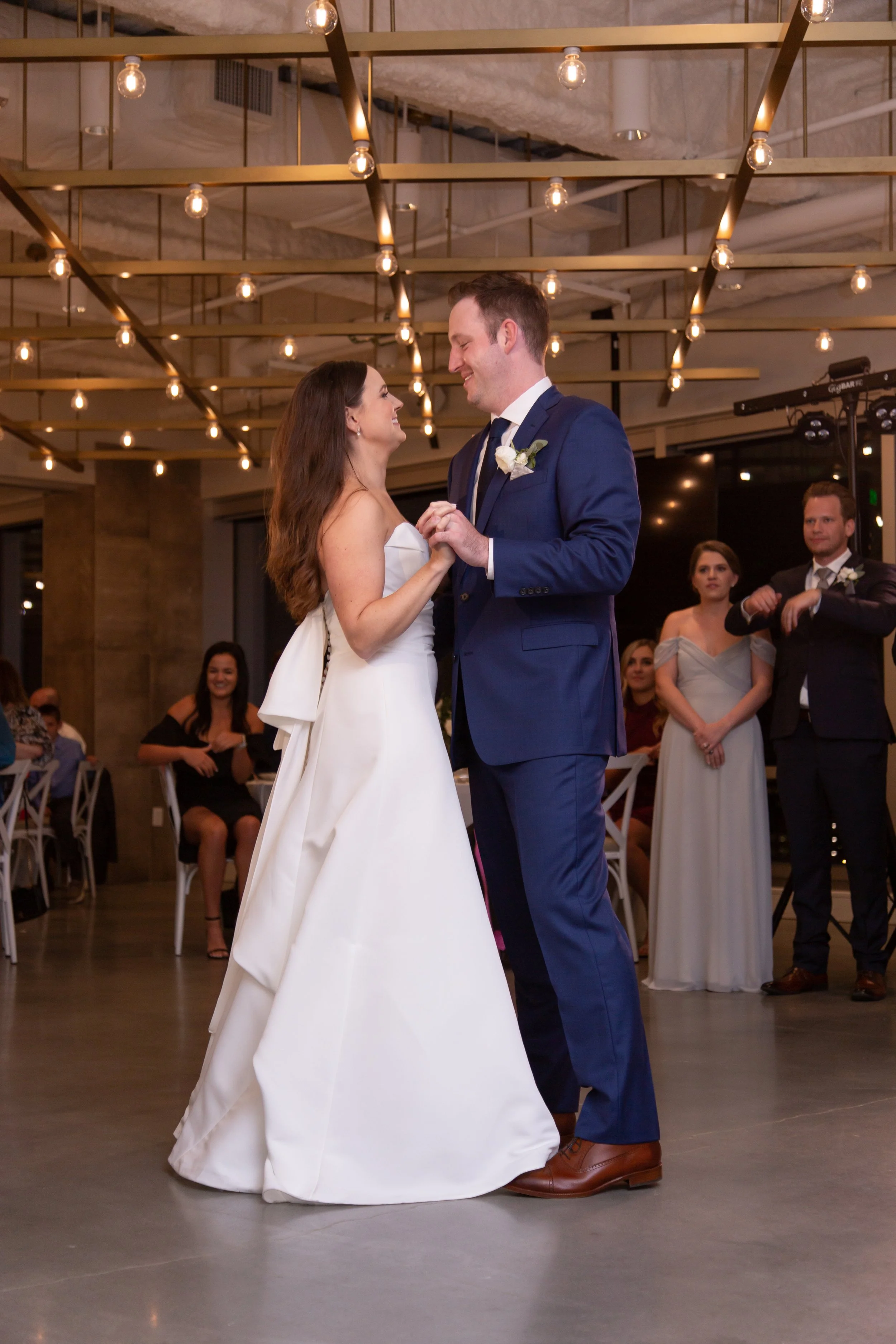 bride and groom first dance