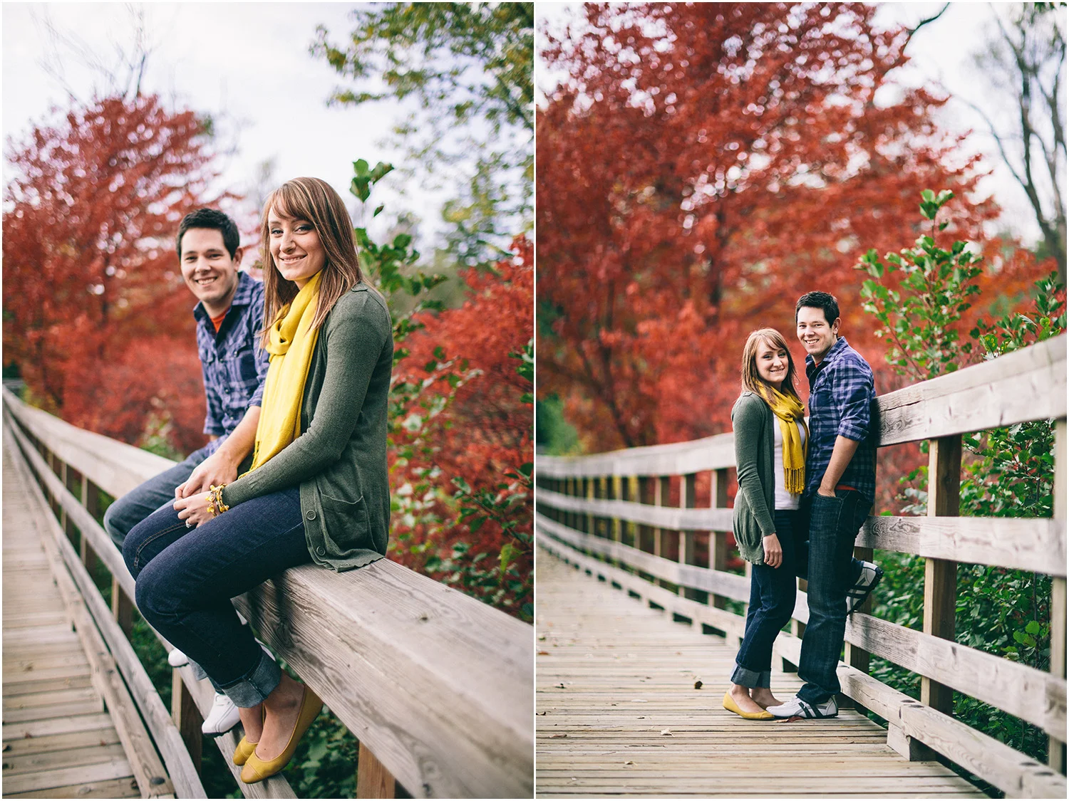 Such awesome autumn colors! - Cleveland Engagement Photographer