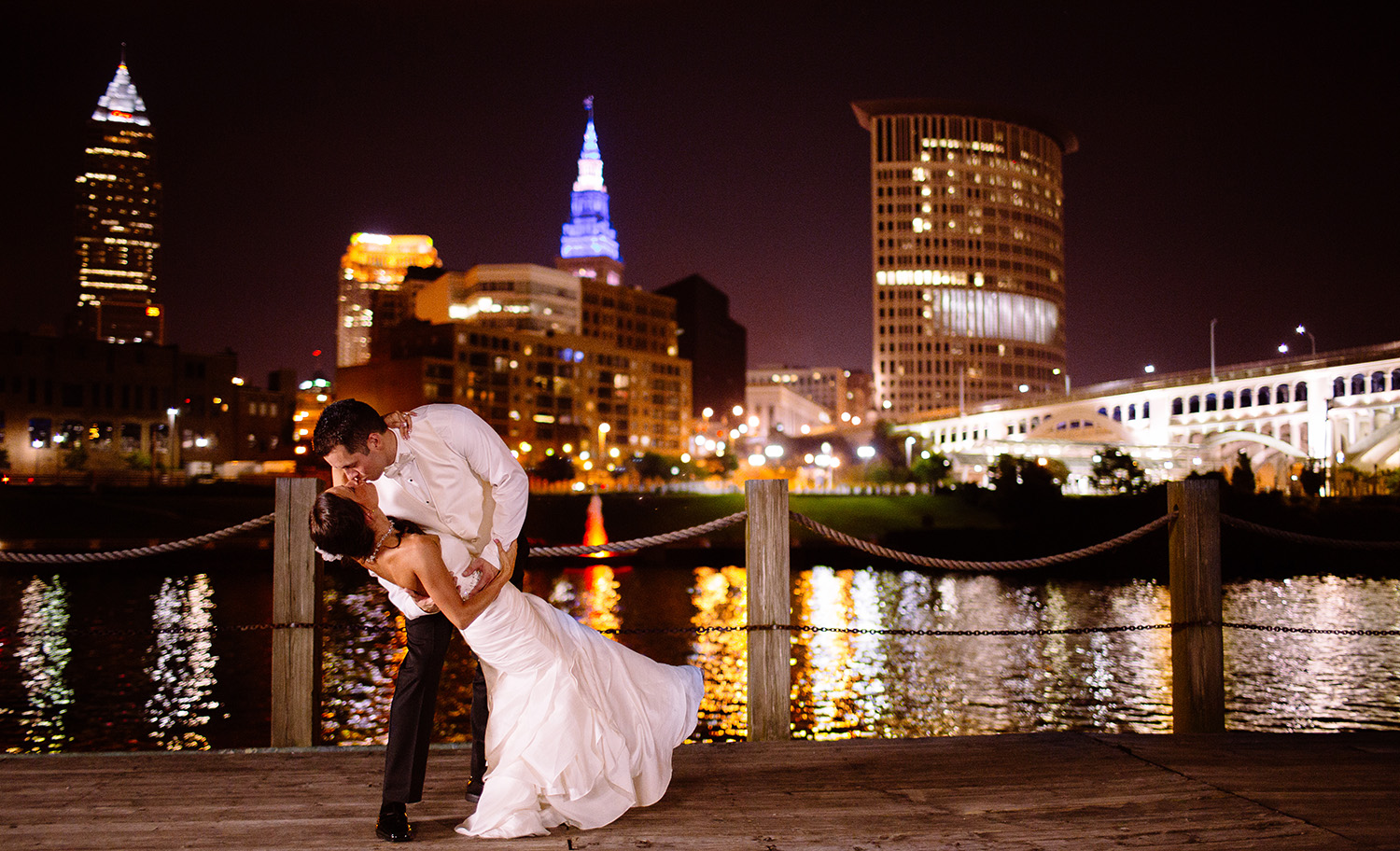 Cleveland Wedding Photographer - Windows on the River - Skyline - Mere and Joe - too much awesomeness