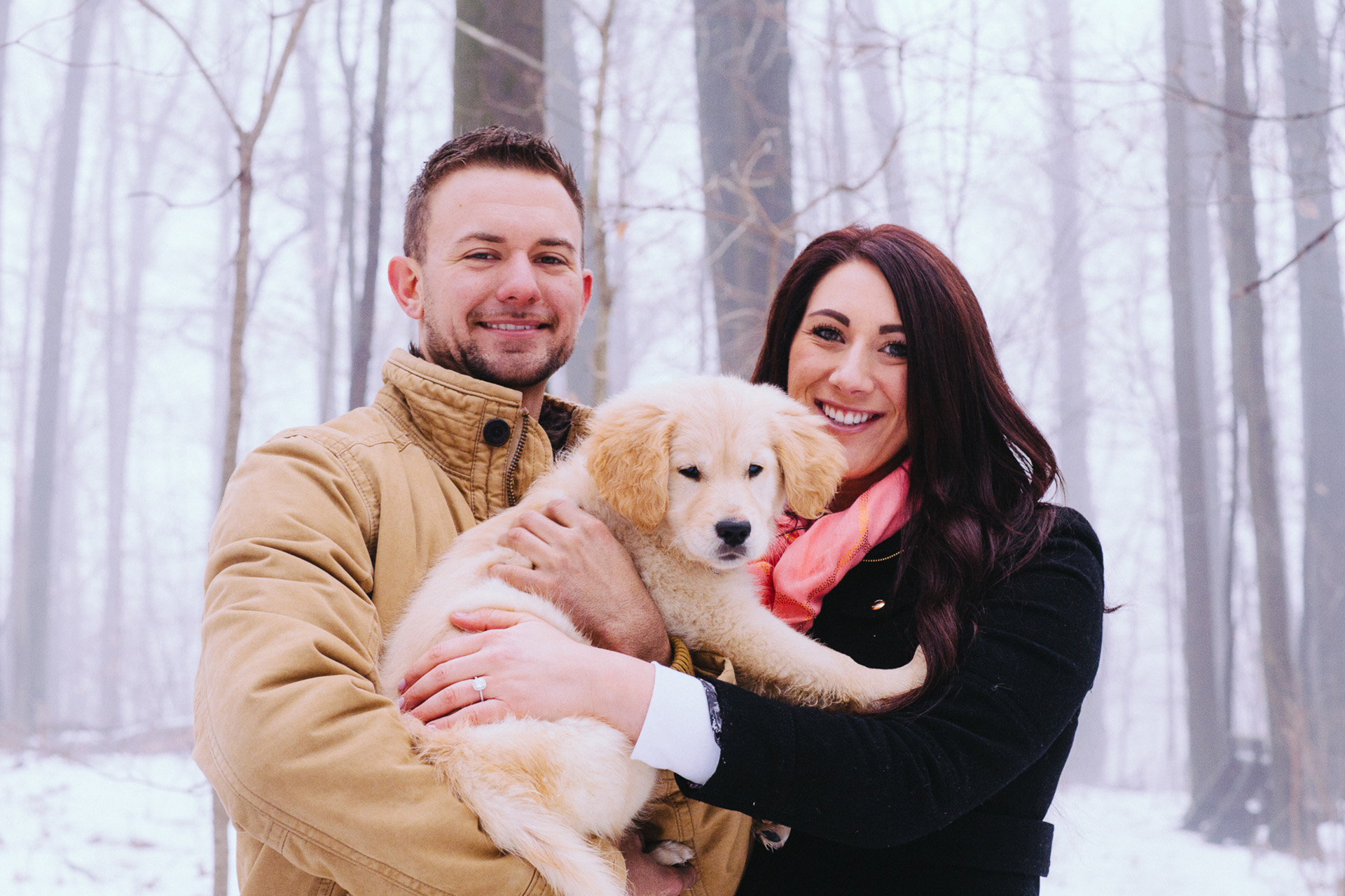 Winter Engagement Session with an Adorable Puppy in Cleveland 06.jpg