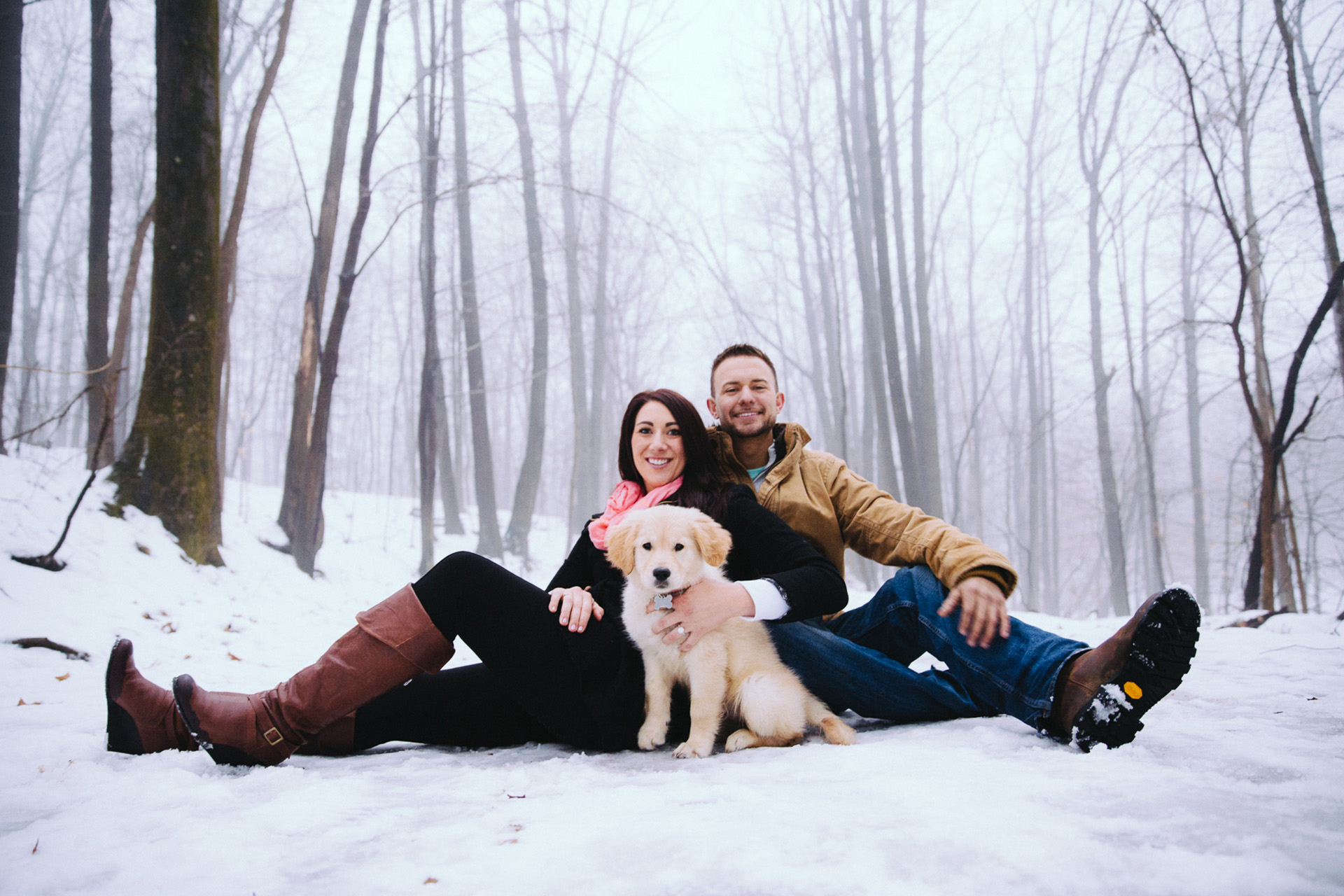 Winter Engagement Session with an Adorable Puppy in Cleveland 11.jpg