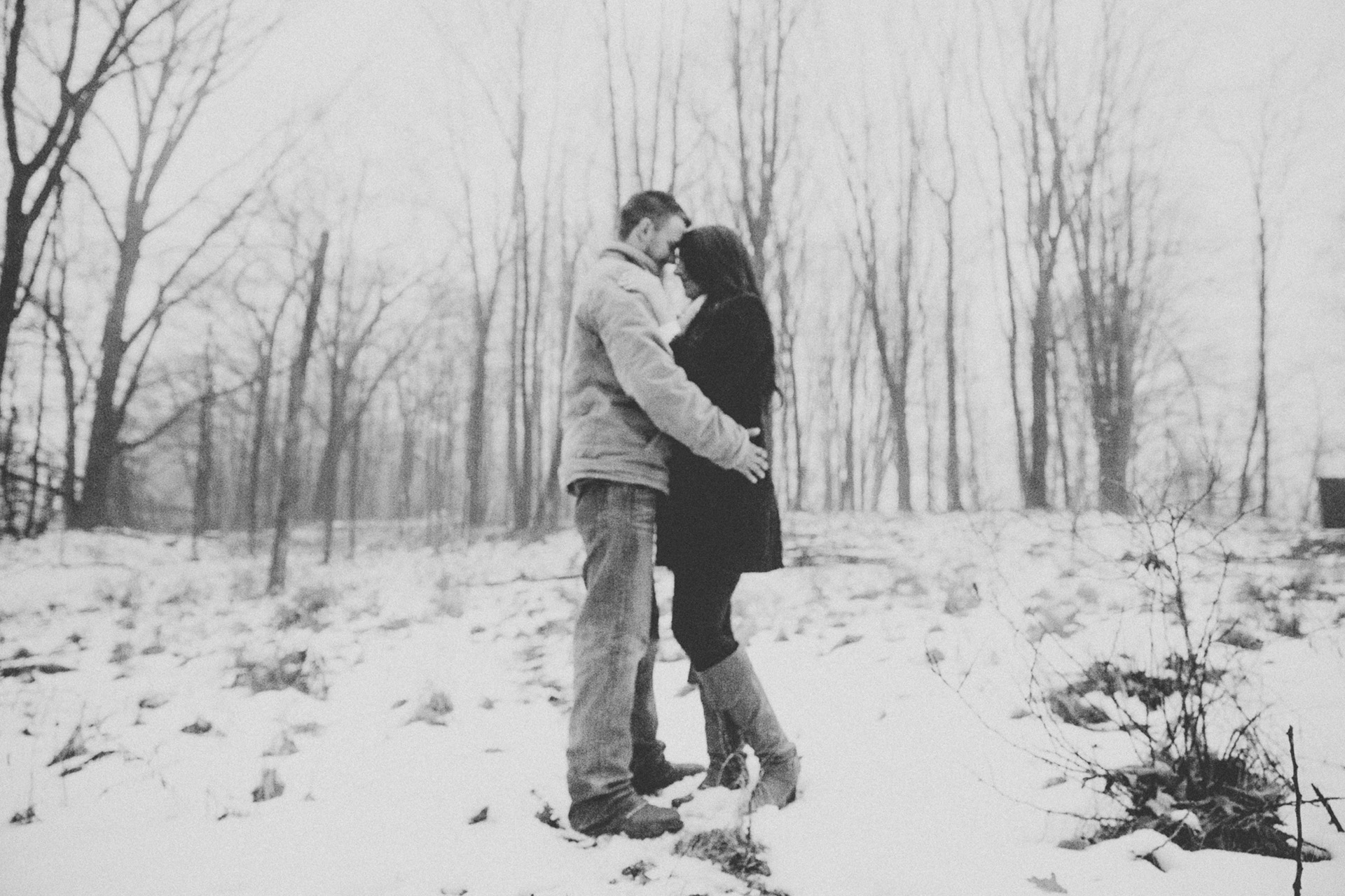 Winter Engagement Session with an Adorable Puppy in Cleveland 13.jpg