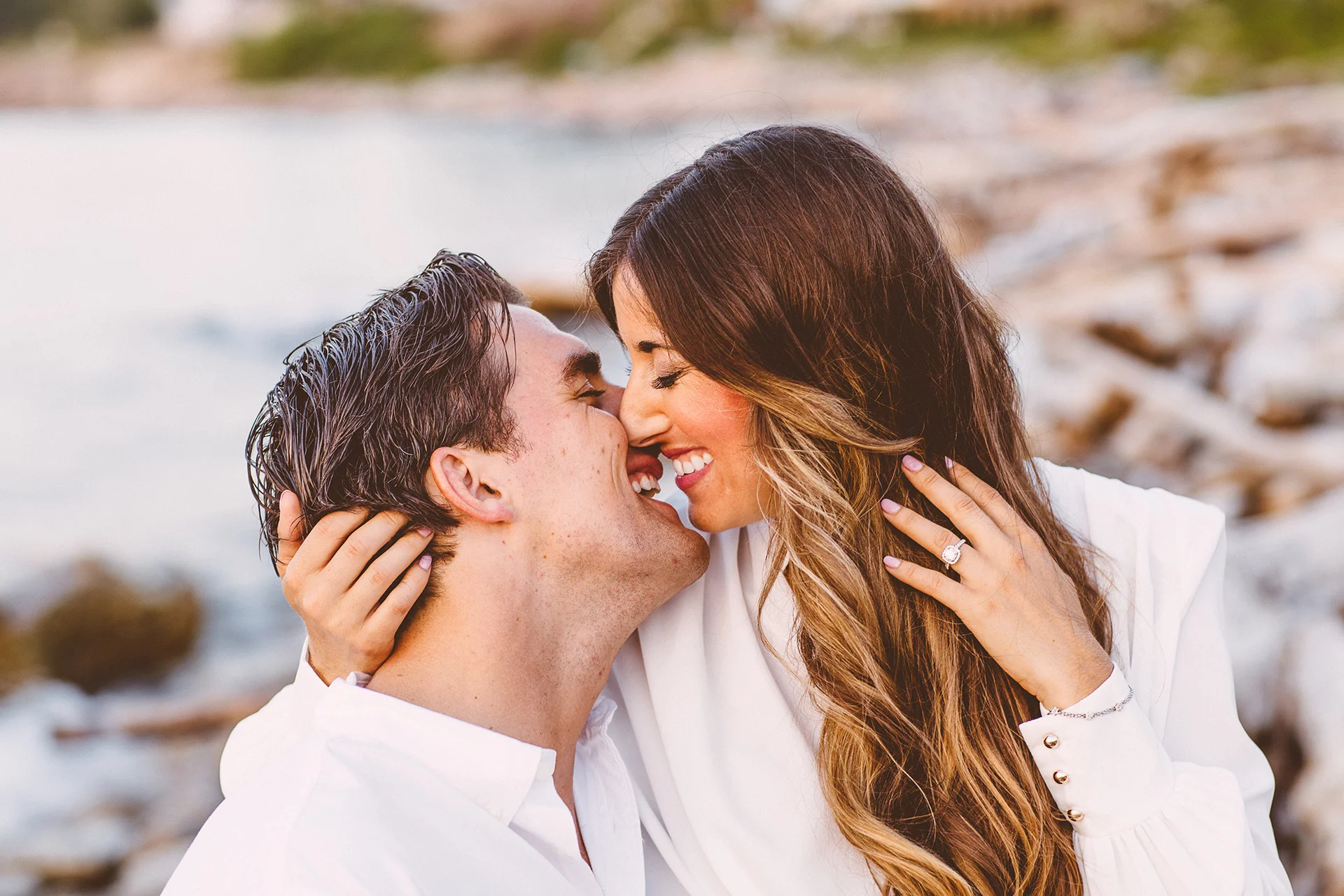 Mandy + Bobby // a beach engagement session in northeast ohio