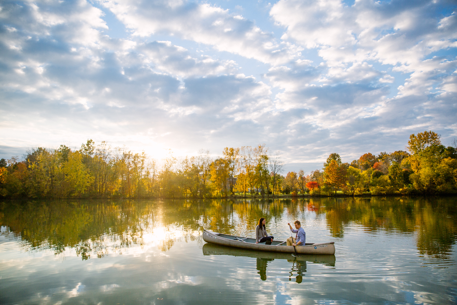 Sarah + PJ // an autumn engagement session at the lake