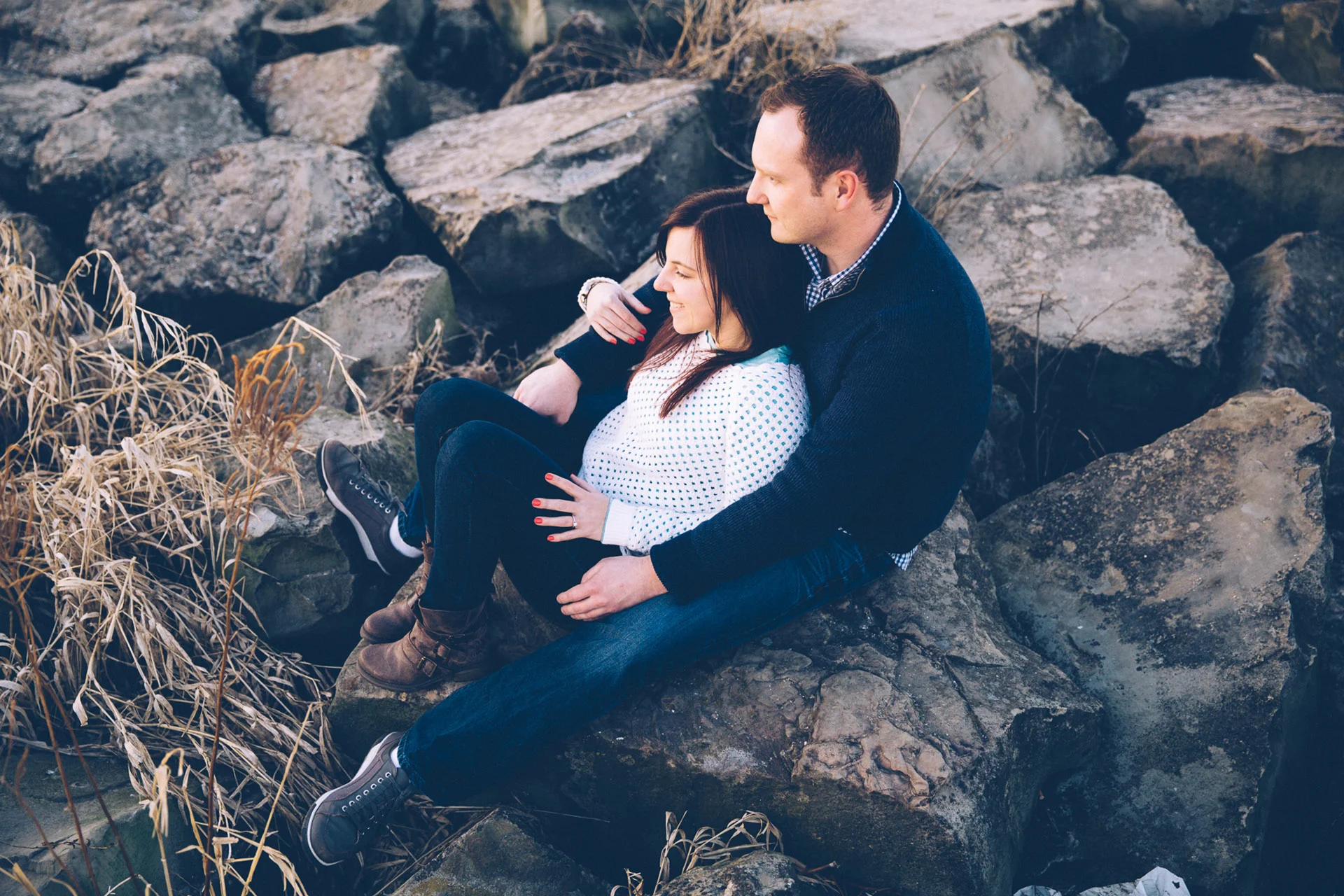Katie + Kevin // a cleveland engagement session at edgewater beach