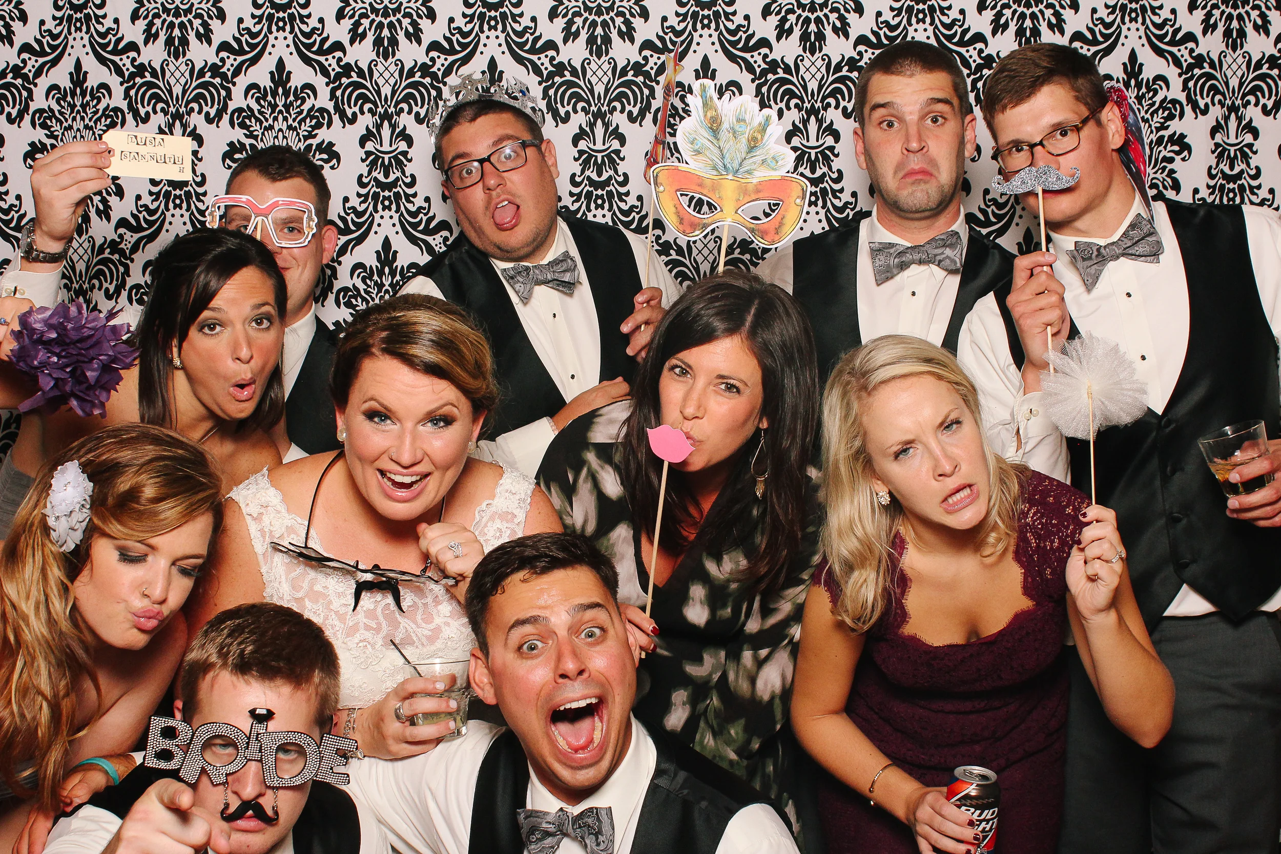 Meg + Brian // wedding photobooth at the springvale golf course and ballroom