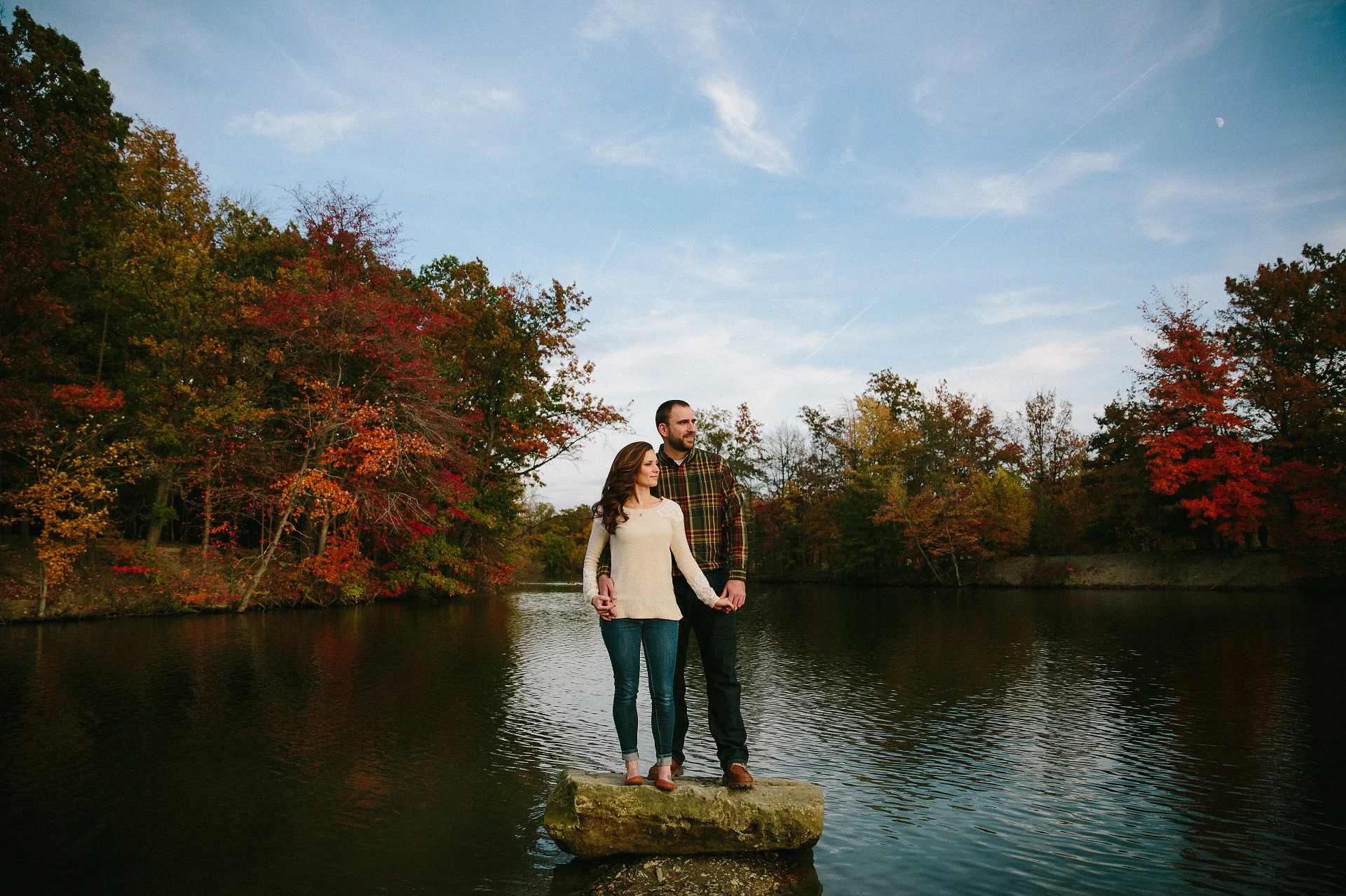 Alyssa + Kevin // a rocky river engagement session in the metro parks