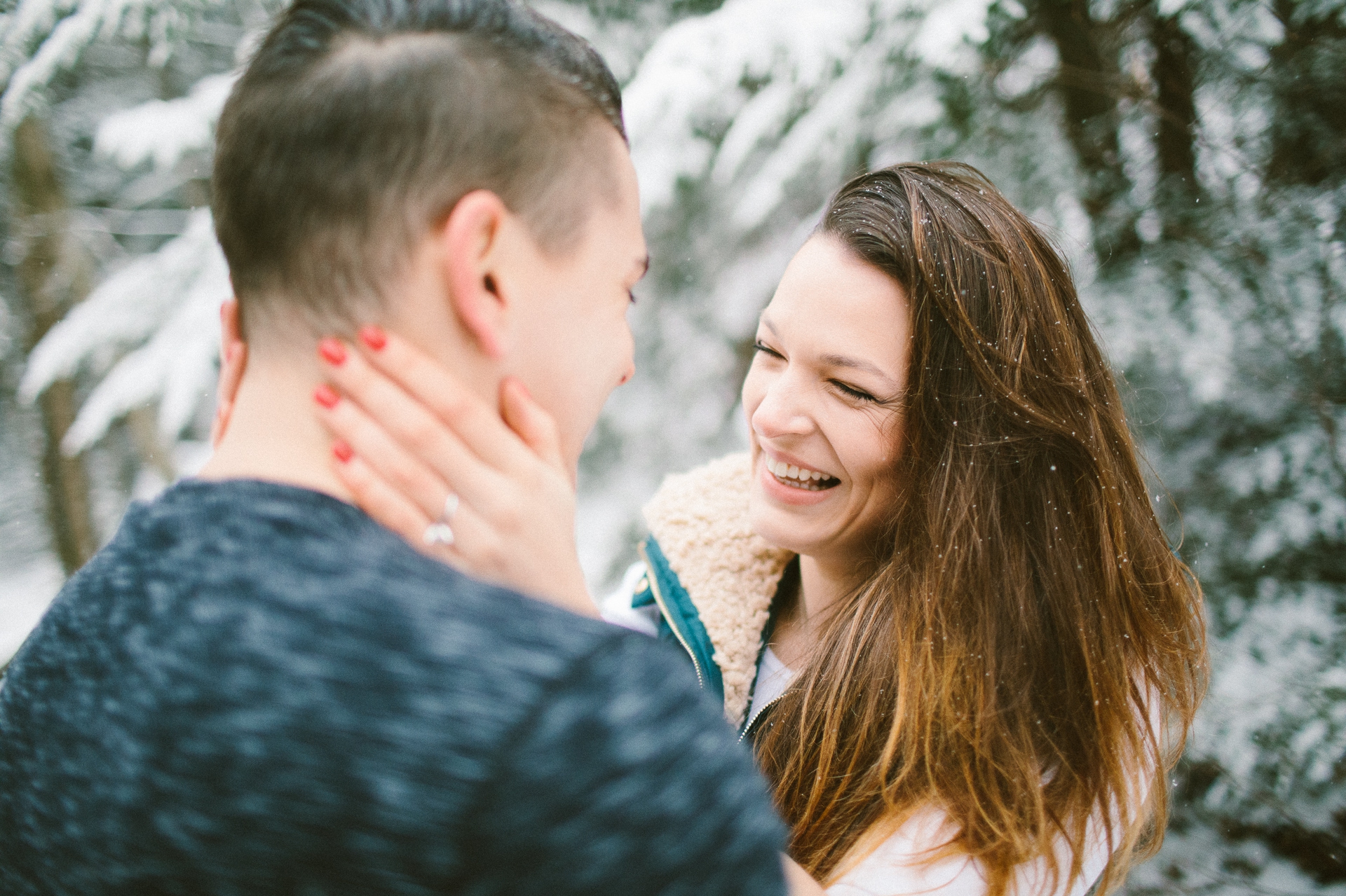 Cleveland Snowy Winter Engagement Session in Chagrin Metroparks 8.jpg