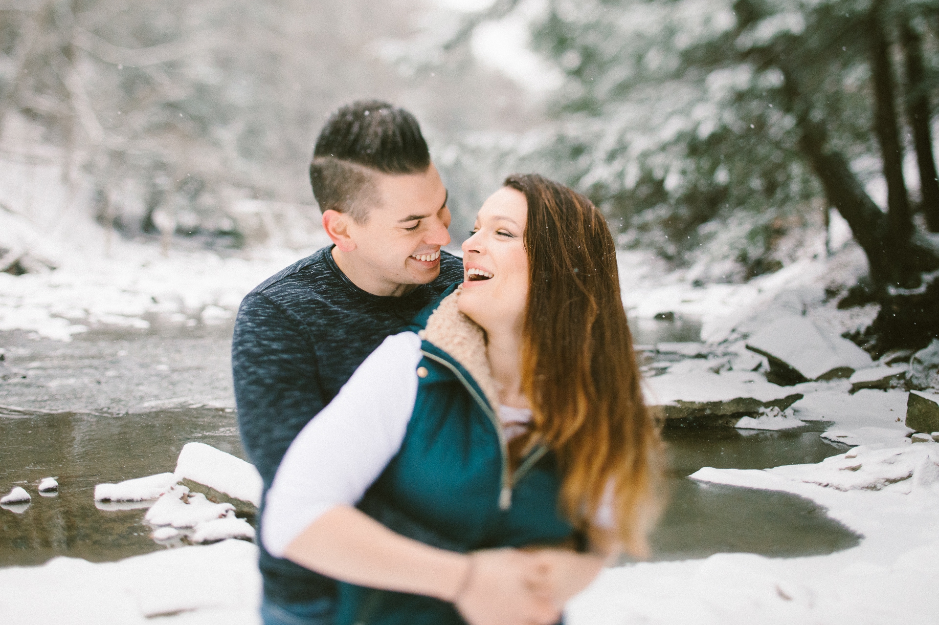 Cleveland Snowy Winter Engagement Session in Chagrin Metroparks 10.jpg