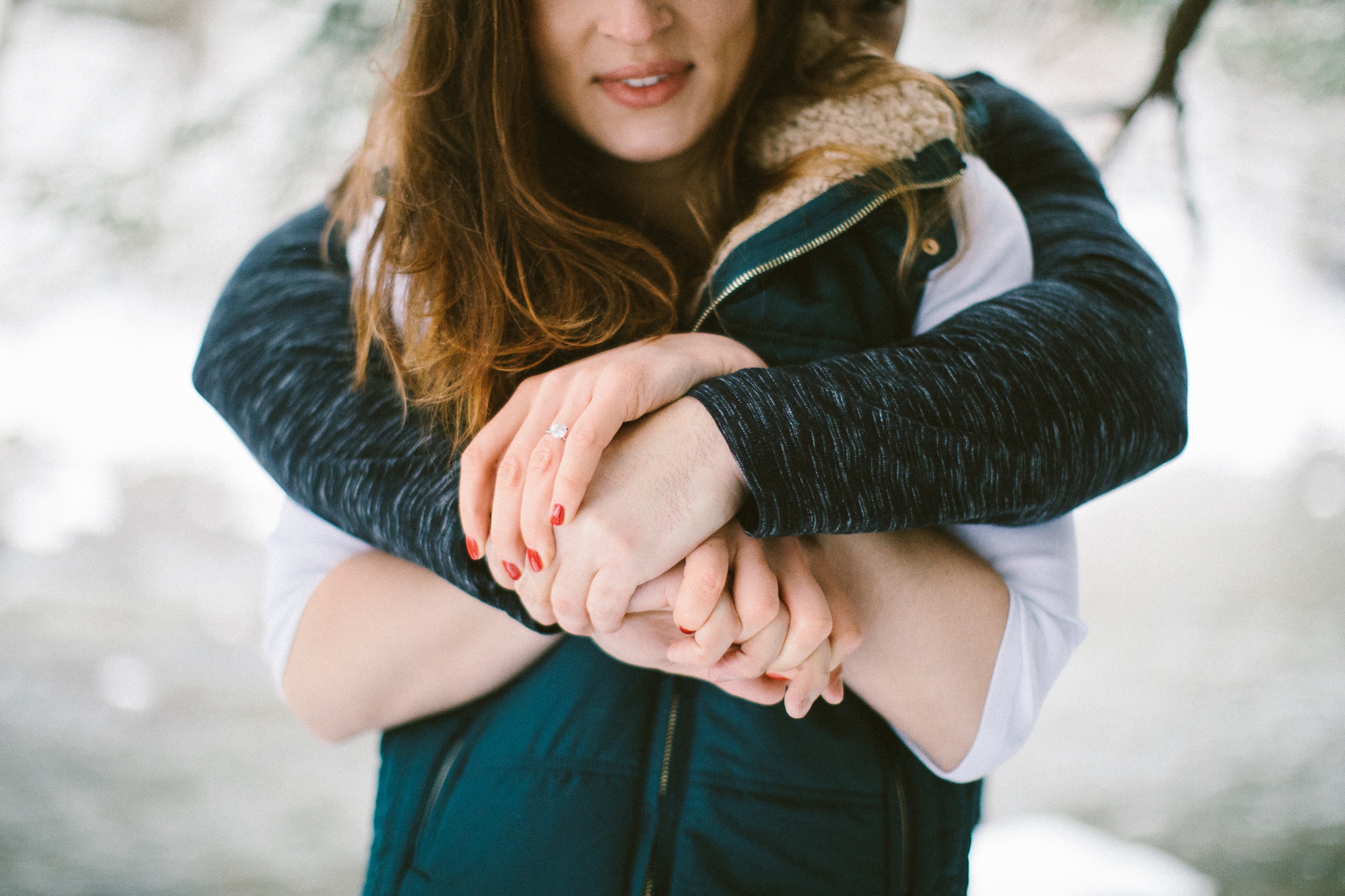 Cleveland Snowy Winter Engagement Session in Chagrin Metroparks 14.jpg