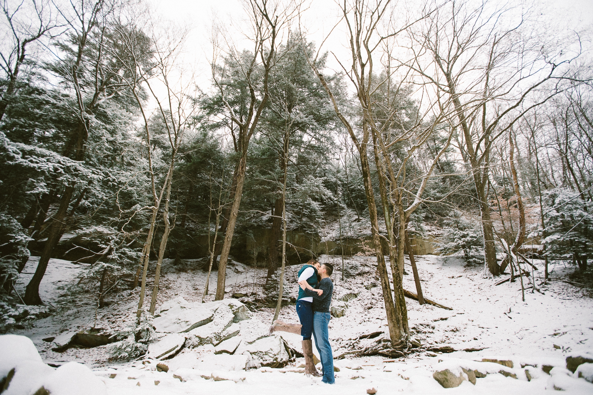 Cleveland Snowy Winter Engagement Session in Chagrin Metroparks 21.jpg