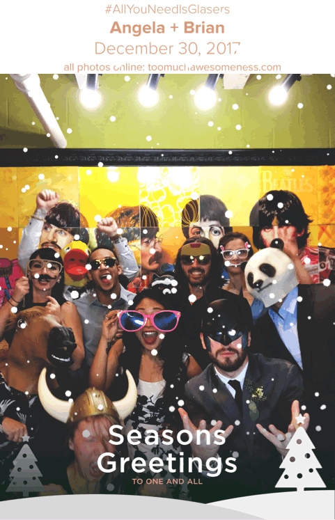 Angela + Brian // a cleveland selfie station at a 78th street studios wedding