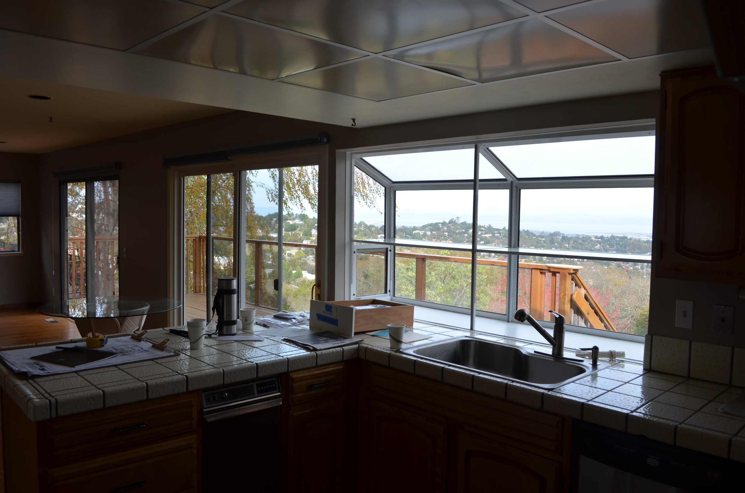 Ignore the kitchen for a second, here's a glimpse of that view towards the Bay.