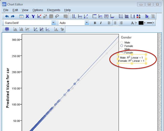To delete the R-squared text, simply click on the text and hit delete on your keyboard