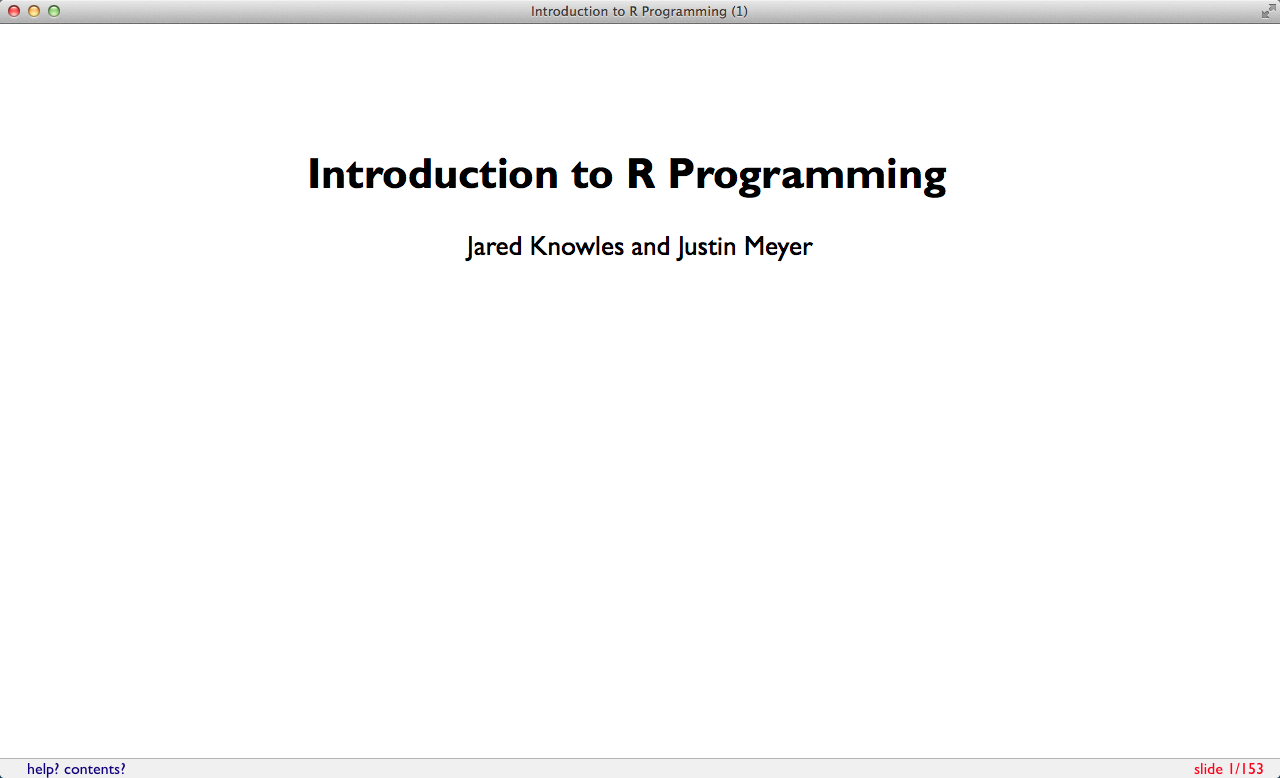 Introduction to R Programming