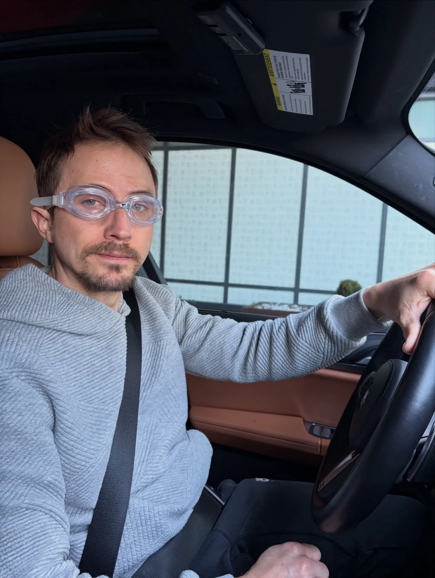 Last November I was unloading groceries and the paper bag slit my cornea. After rounds of specialty prescription eyedrops hoping it would naturally heal, it hasn&rsquo;t. So this is my new look for the next 6 months 😬 Prescription googles to protect