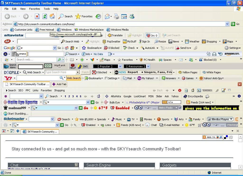 "I didn't install anything."