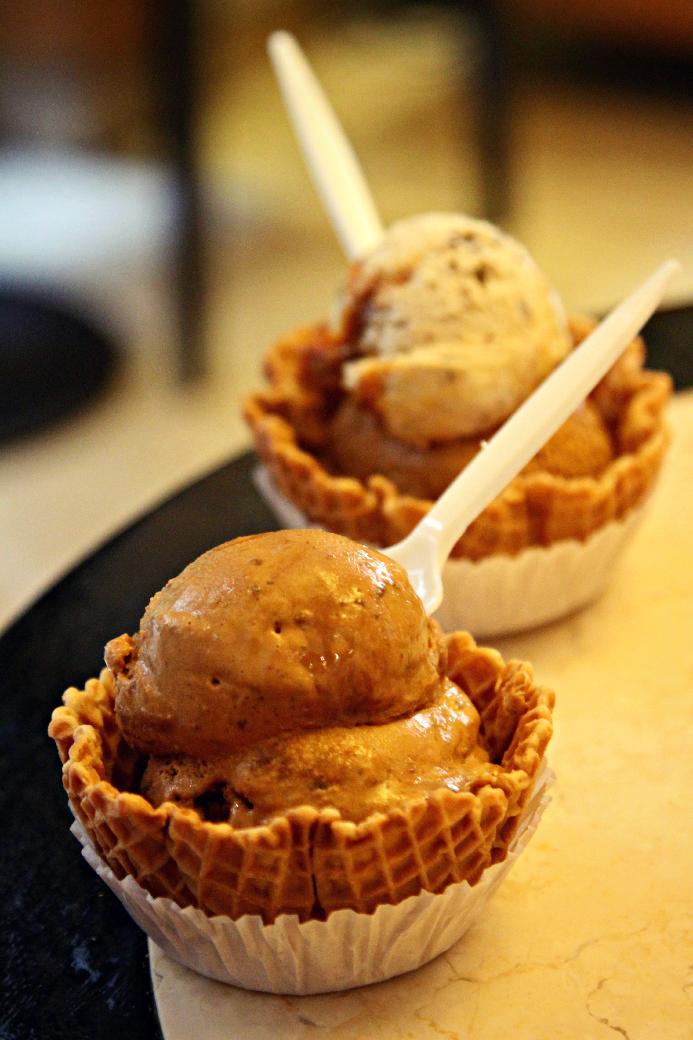 Delicious dulce de leche ice cream