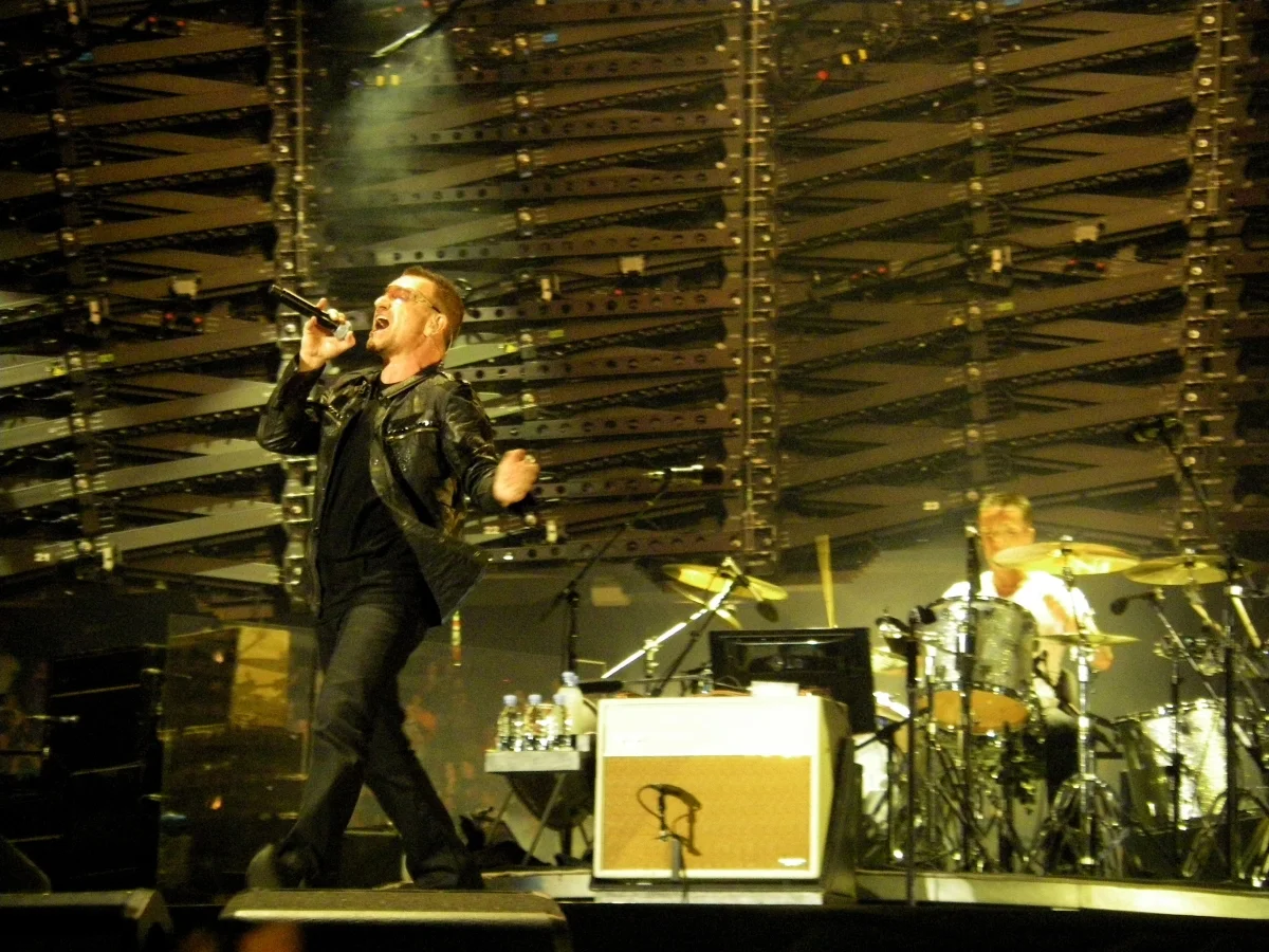 Bono under lights