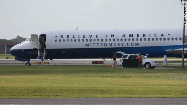 Mitt Romney Tour America Plane