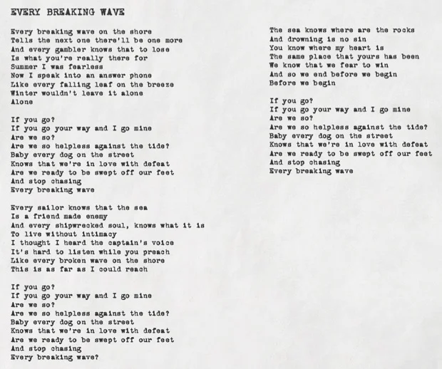 U2 Every Breaking Wave Offical Video 