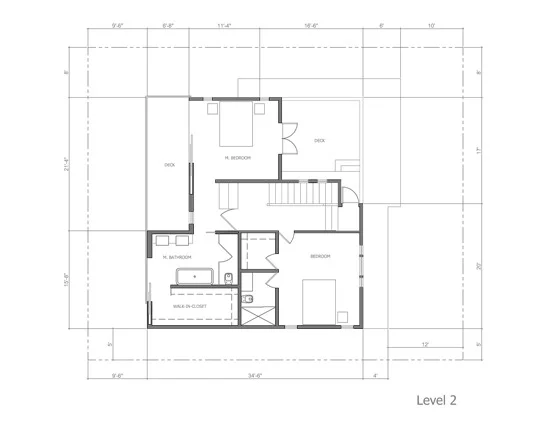 Laguna Beach Cottage second floor plan