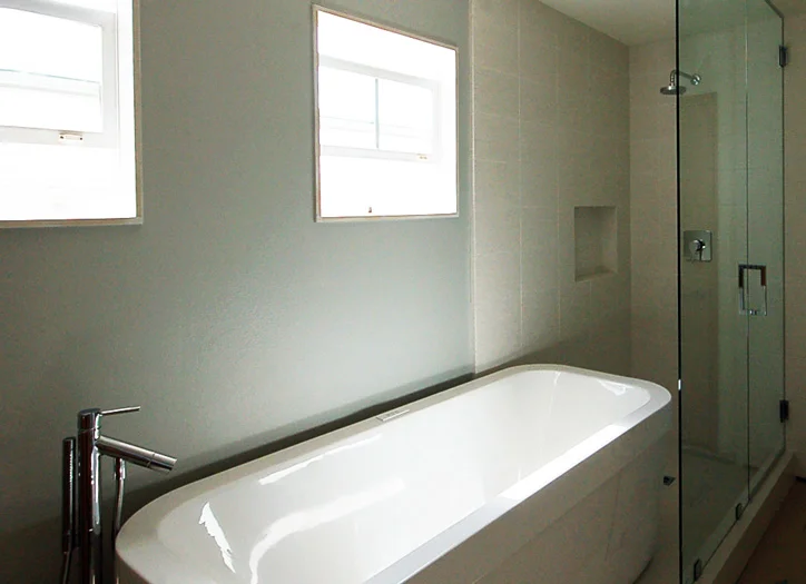 master bath | floating tub