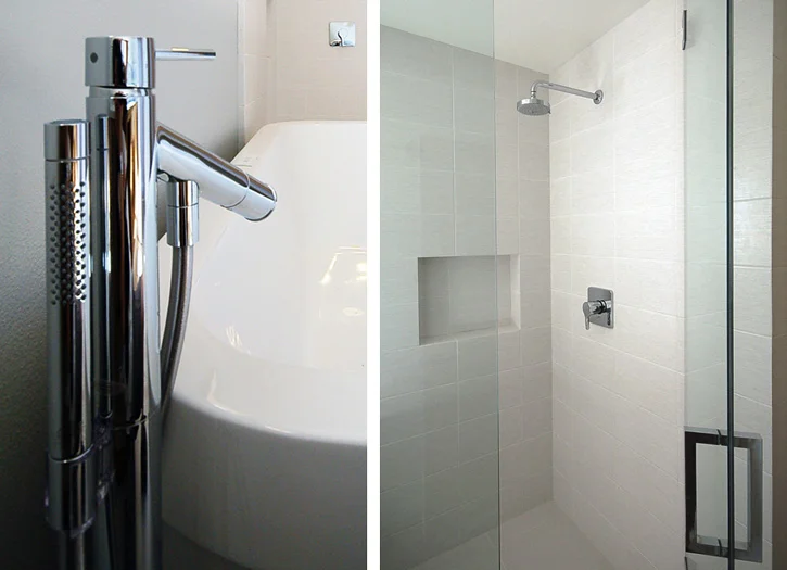 master bath | tub filler + custom shower