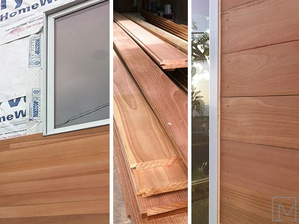 cedar siding at cantilever