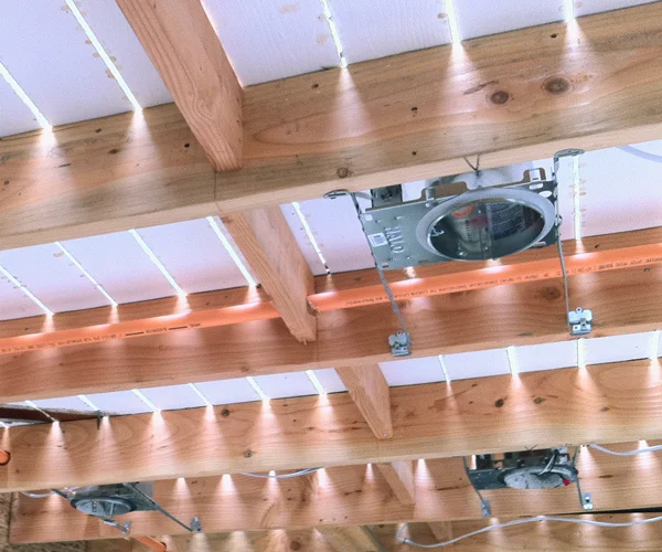 recessed lighting at new ceiling