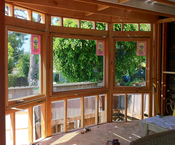 framing at bay window | living room