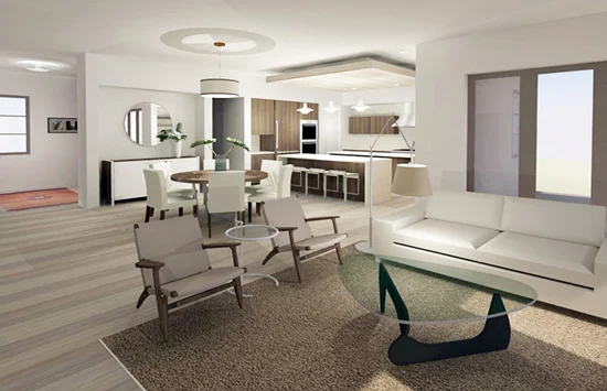Fullerton modern interior | great room
