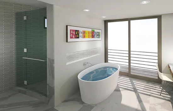 Master Bath | floating bath