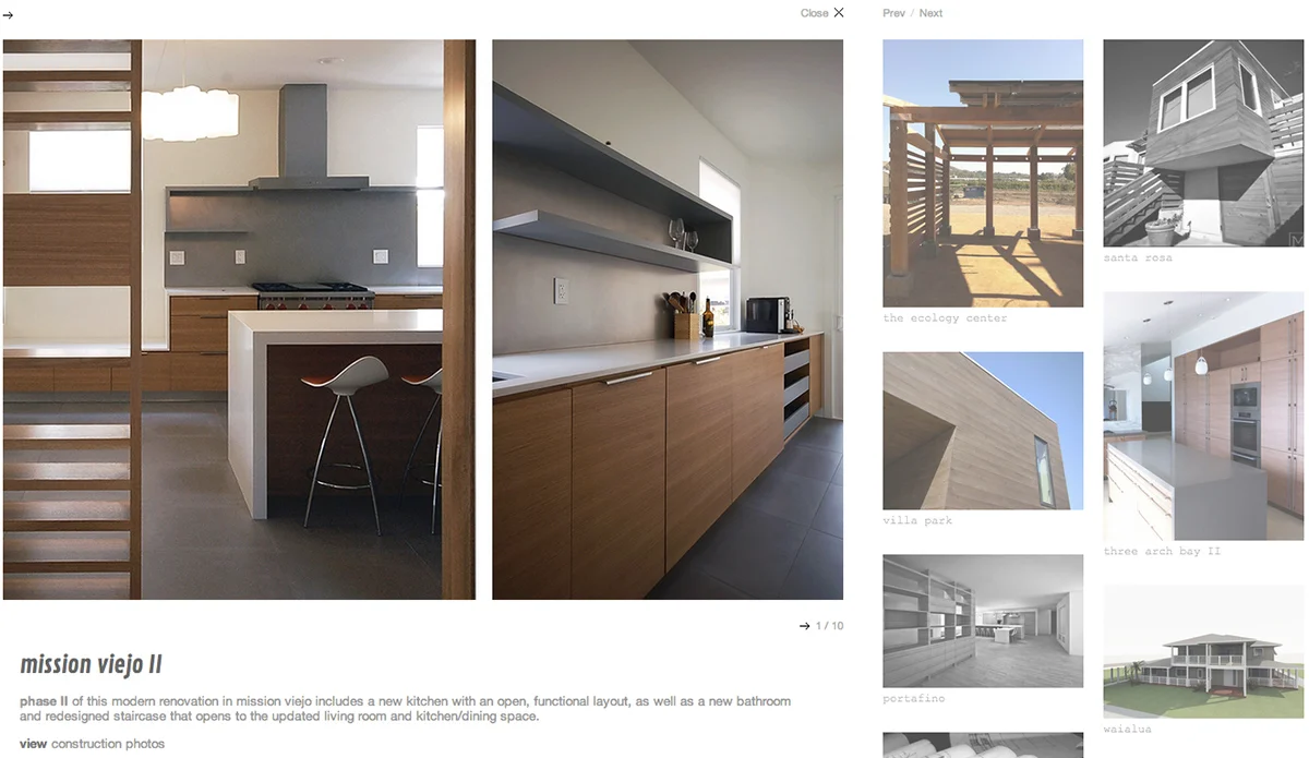MYD studio: architect squarespace 6 website