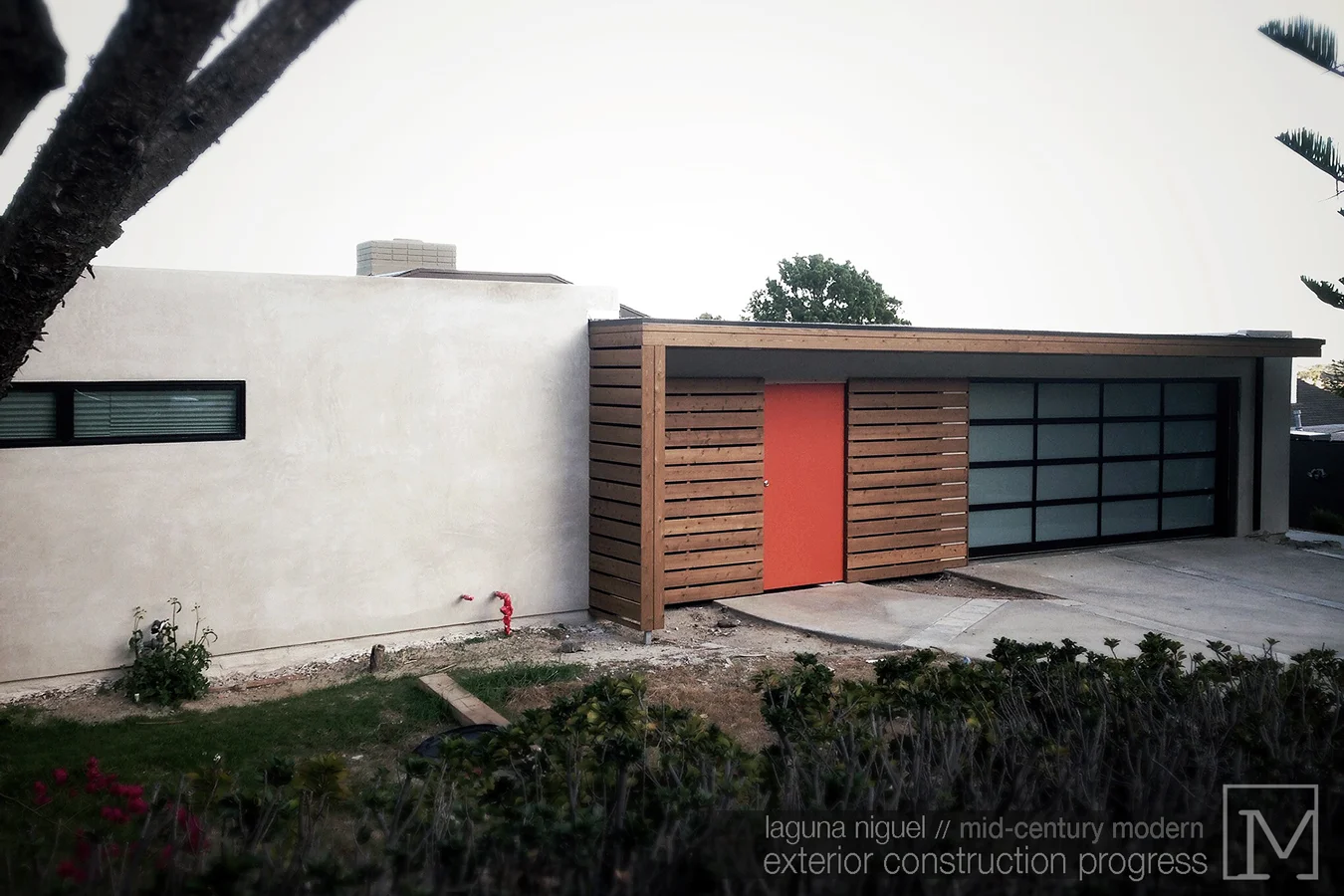 mid-century renovation construction progress